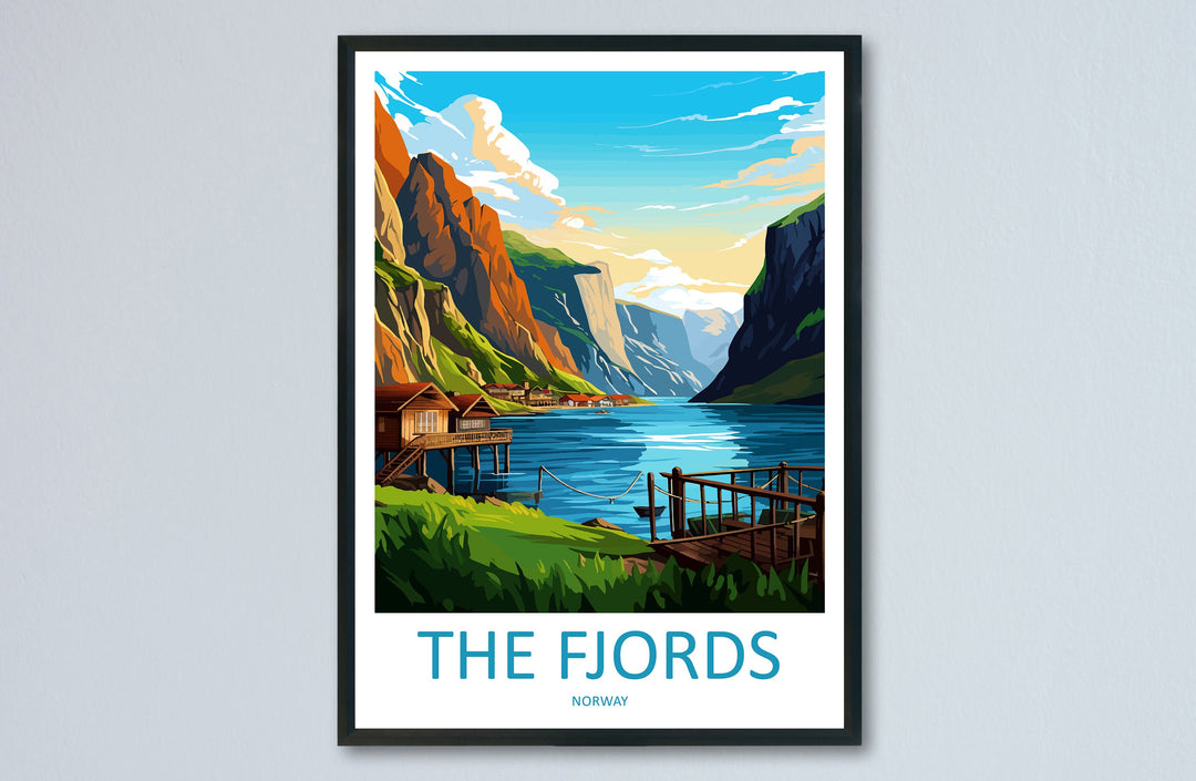 The Fjords Travel Print The Fjords Norway Home Décor The Fjords Art Print Norwegian Mountains Room Print For Scandinavian Mountains Gift Art