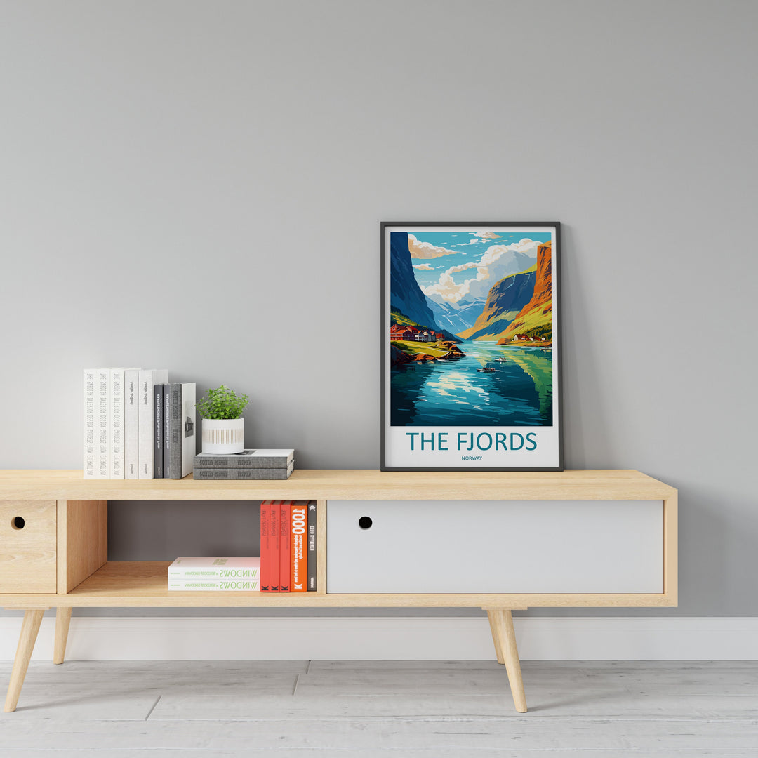 The Fjords Travel Print The Fjords Norway Home Décor The Fjords Art Print Norwegian Mountains Room Print For Scandinavian Mountains Gift Art