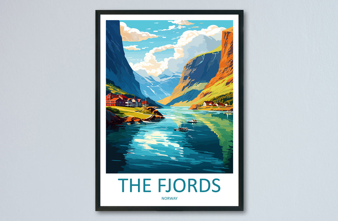 The Fjords Travel Print The Fjords Norway Home Décor The Fjords Art Print Norwegian Mountains Room Print For Scandinavian Mountains Gift Art