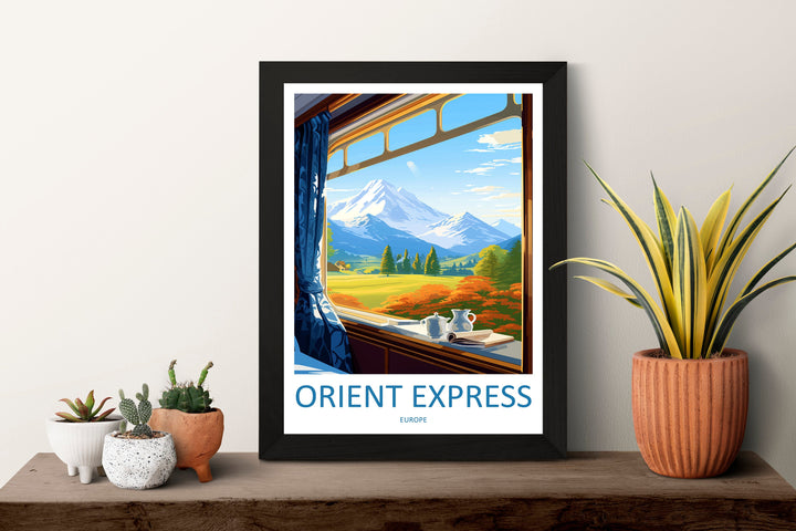 Orient Express Travel Print Wall Art Orient Express Wall Hanging Home Décor Orient Express Gift Art Lovers Europe Art Lover Gift Europe Deco