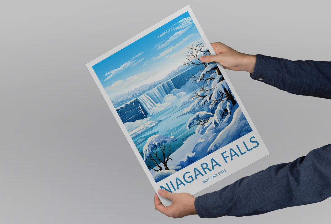 Niagara Falls Travel Print Wall Art Niagara Falls Wall Hanging Home Décor Niagara Falls Gift Art Lovers New York State Art Gift Lover Print