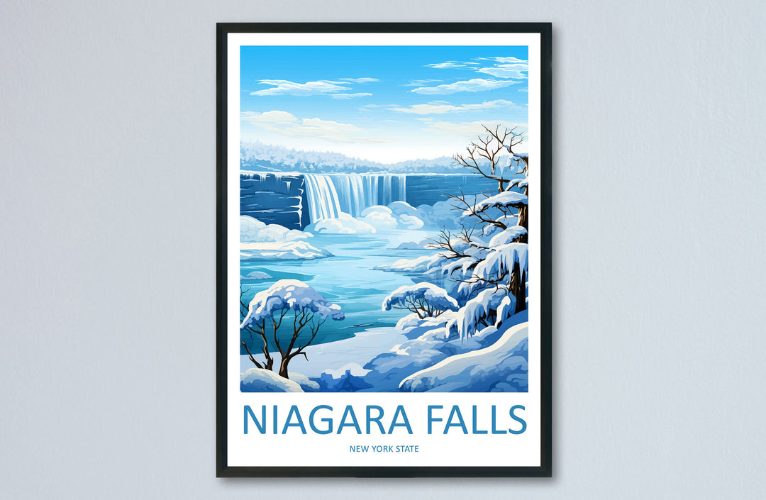 Niagara Falls Travel Print Wall Art Niagara Falls Wall Hanging Home Décor Niagara Falls Gift Art Lovers New York State Art Gift Lover Print