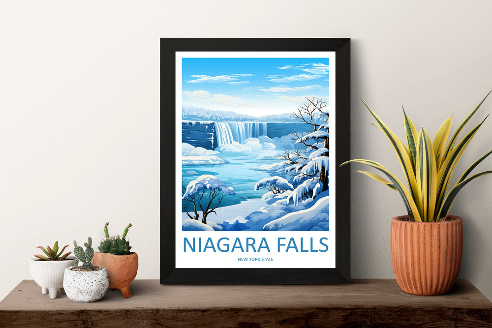 Niagara Falls Travel Print Wall Art Niagara Falls Wall Hanging Home Décor Niagara Falls Gift Art Lovers New York State Art Gift Lover Print