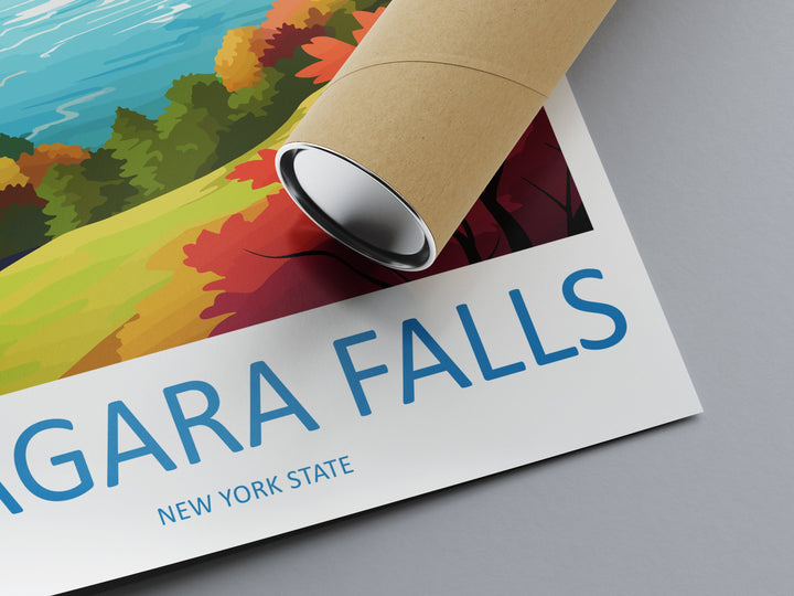 Niagara Falls Travel Print Wall Art Niagara Falls Wall Hanging Home Décor Niagara Falls Gift Art Lovers New York State Art Gift Lover Print