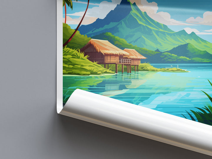 Mo'orea Travel Print Wall Art Mo'orea Wall Hanging Home Décor Mo'orea Gift Art Lovers French Polynesia Art Lover Gift Mo'orea Gift