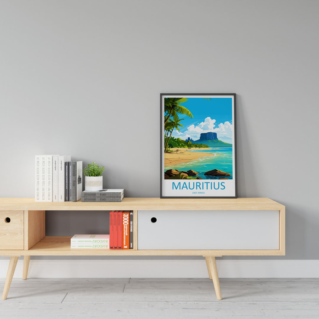 Mauritius Travel Print Wall Art Mauritius Wall Hanging Home Décor Mauritius Gift Art Lovers East Africa Art Lover Gift Mauritius Gift