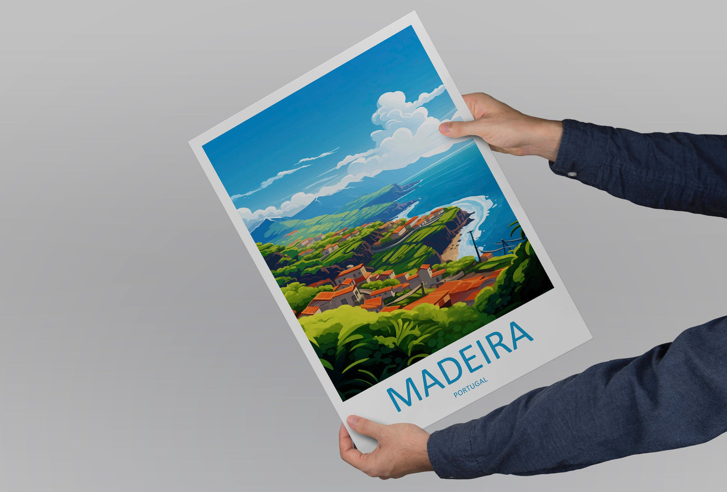 Madeira Travel Print Wall Art Madeira Wall Hanging Home Décor Madeira Gift Art Lovers Portugal Art Lover Gift Madeira Wall Décor Madeira Art