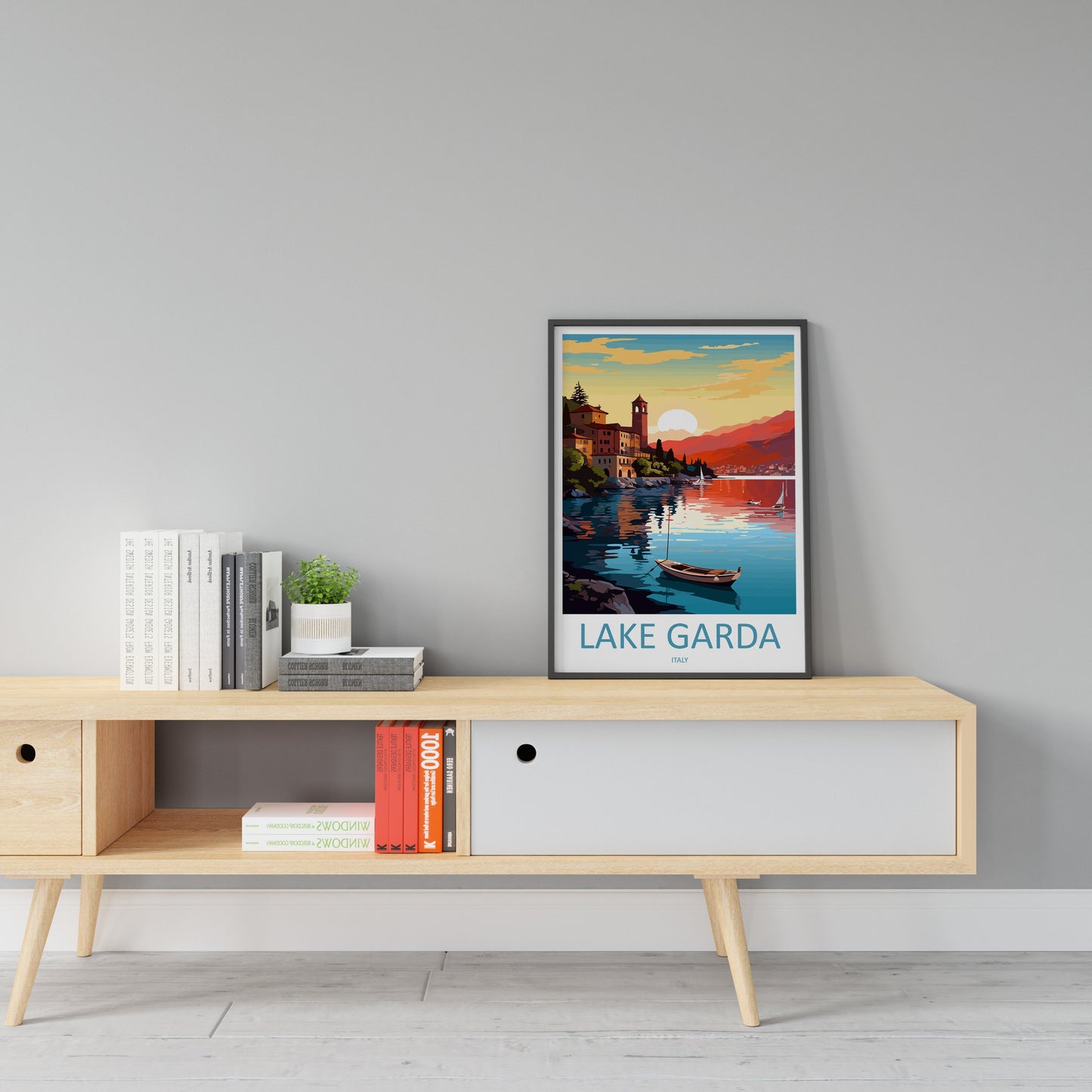 Lake Garda Travel Print Wall Art Lake Garda Wall Hanging Home Decoration Lake Garda Gift Art Lovers Wall Art Print Art Lake Garda Travel Art