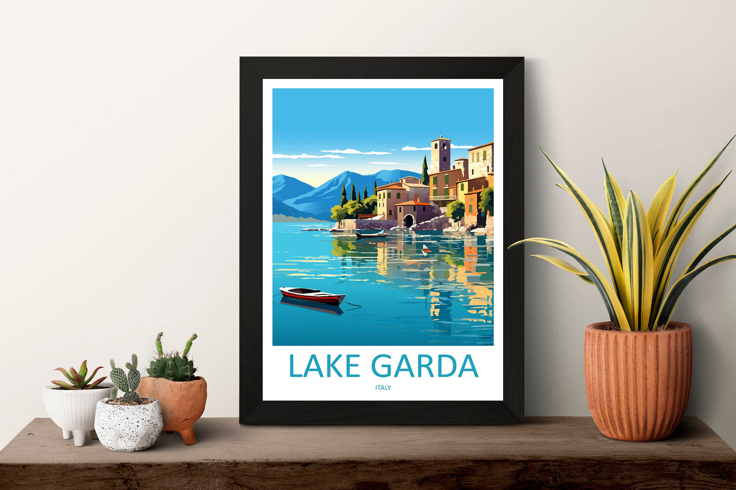 Lake Garda Travel Print Wall Art Lake Garda Wall Hanging Home Decoration Lake Garda Gift Art Lovers Wall Art Print Art Lake Garda Travel Art
