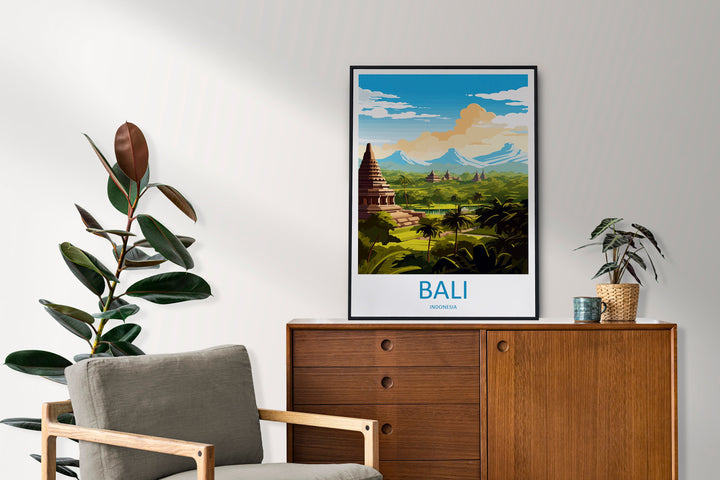 Bali Travel Print Wall Art Bali Wall Hanging Home Décor Bali Gift Art Lovers Indonesia Art Lover Gift Bali Travel Art Poster