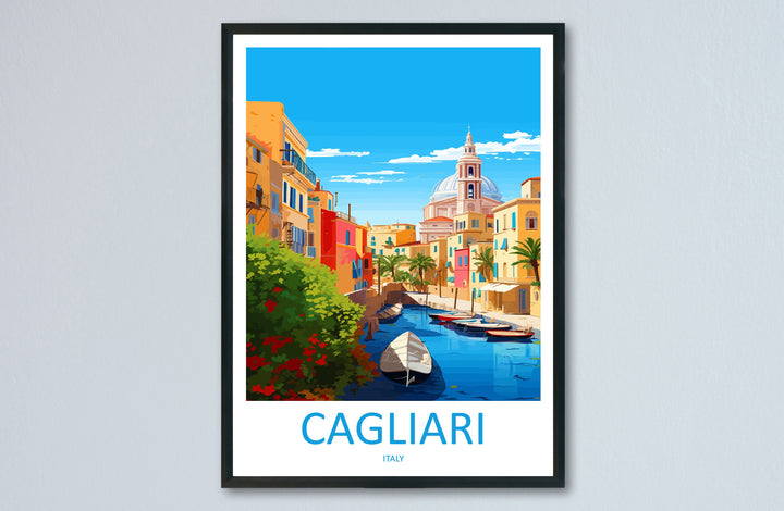 Cagliari Travel Print Wall Art Cagliari Wall Hanging Home Décor Cagliari Gift Art Lovers Italy Art Lover Gift Cagliari Print Cagliari