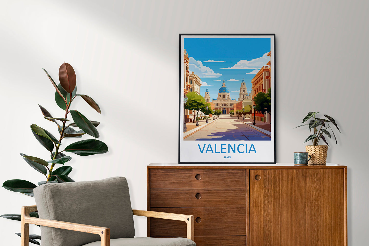 Valencia Travel Print Wall Art Valencia Wall Hanging Home Décor Valencia Gift Art Lovers Spain Art Lover Gift Valencia Print Spain Wall Art