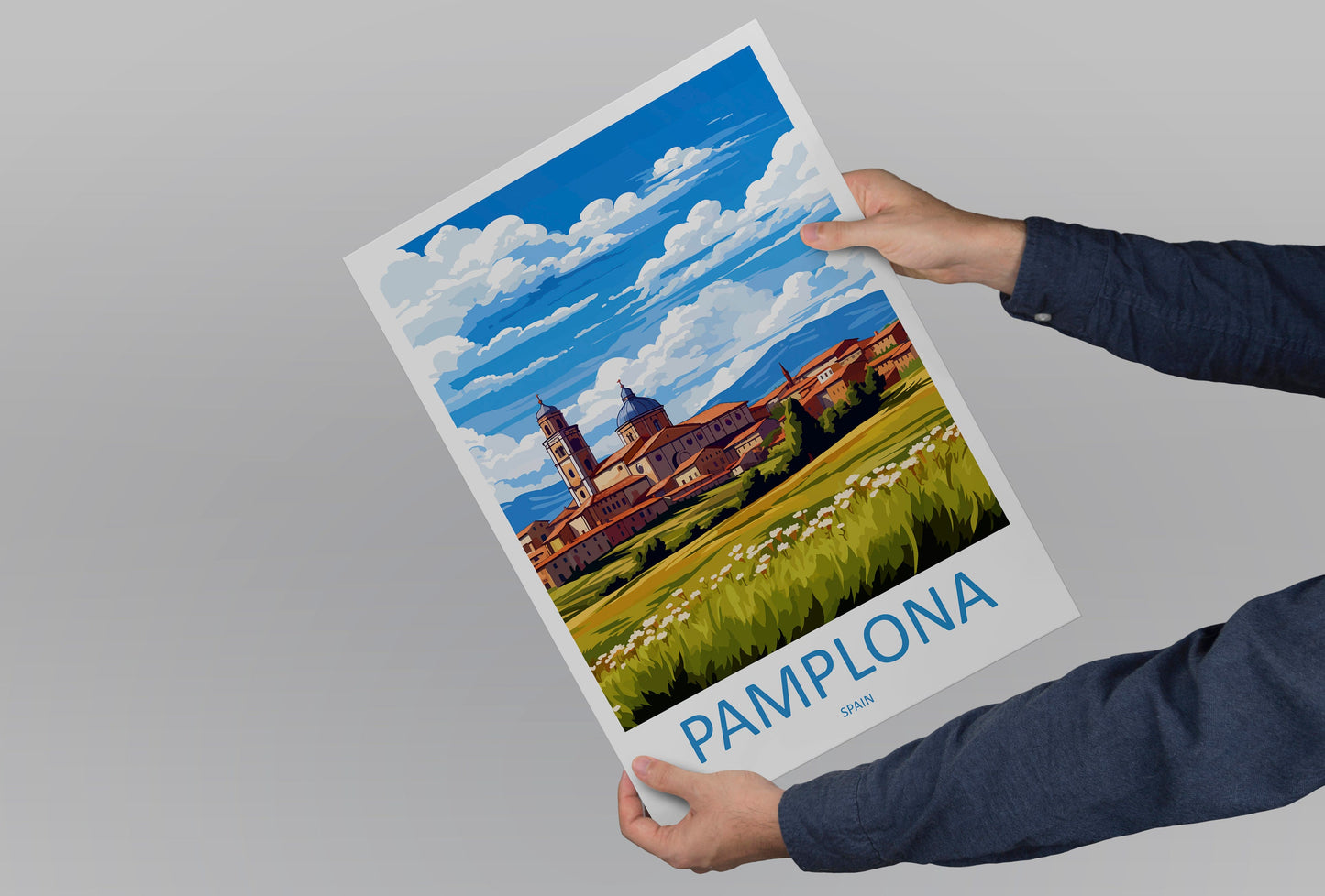 Pamplona Travel Print Wall Art Pamplona Wall Hanging Home Décor Pamplona Gift Art Lovers Spain Art Lover Gift Pamplona Print Spain Wall Art