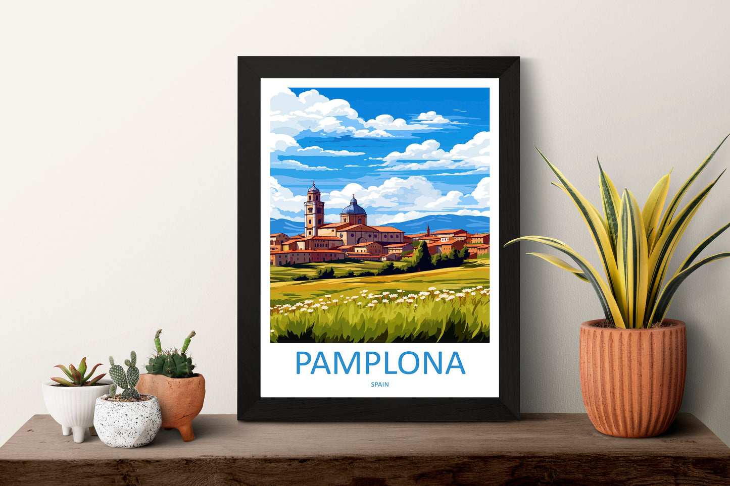 Pamplona Travel Print Wall Art Pamplona Wall Hanging Home Décor Pamplona Gift Art Lovers Spain Art Lover Gift Pamplona Print Spain Wall Art