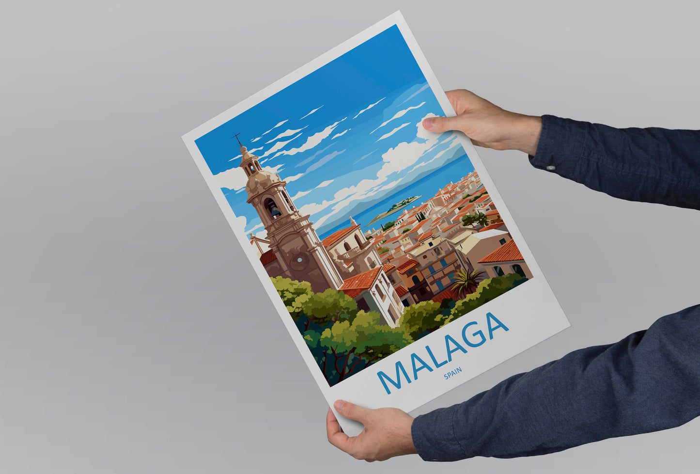 Malaga Travel Print Wall Art Malaga Wall Hanging Home Décor Malaga Gift Art Lovers Spain Art Lover Gift Malaga Wall Décor Malaga Spain Decor