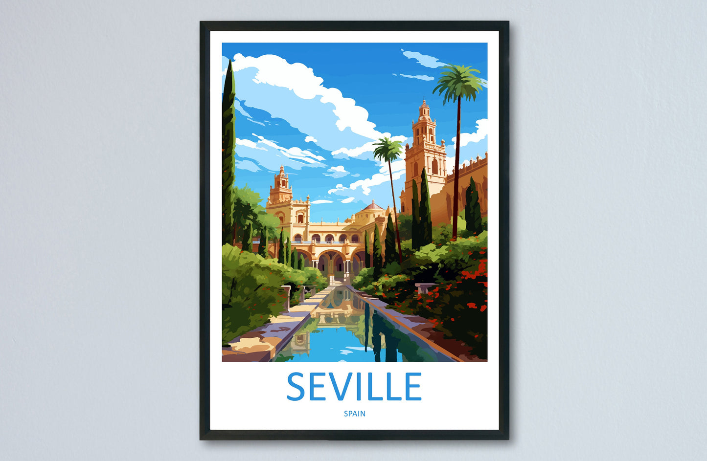 Seville Travel Print Wall Art Seville Wall Hanging Home Décor Seville Gift Art Lovers Spain Art Lover Gift Seville Print Spain Wall Art Deco