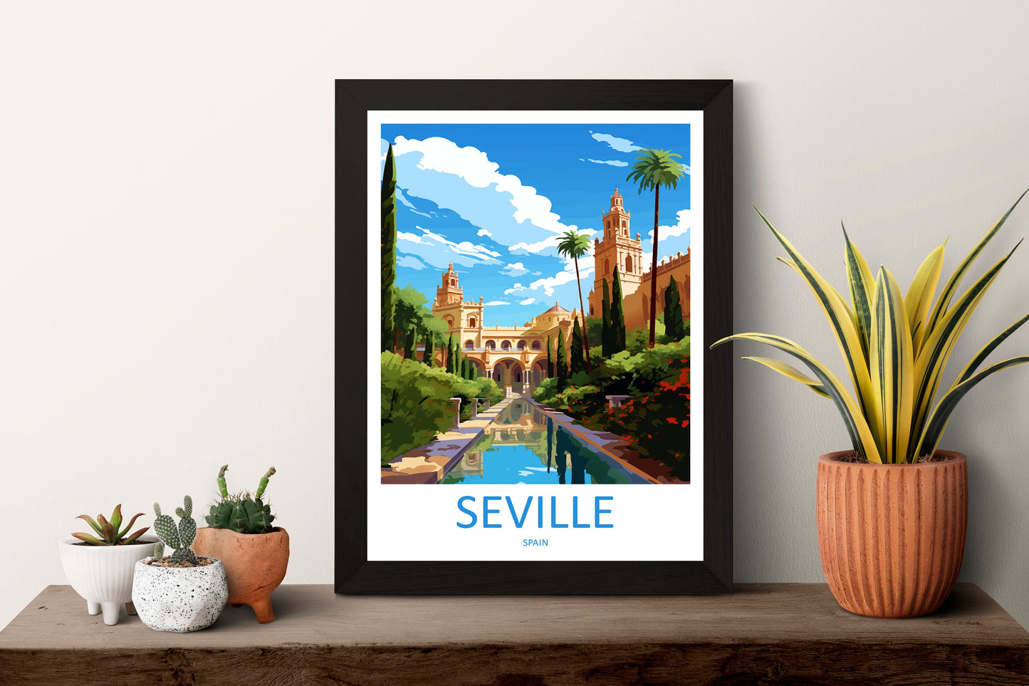 Seville Travel Print Wall Art Seville Wall Hanging Home Décor Seville Gift Art Lovers Spain Art Lover Gift Seville Print Spain Wall Art Deco