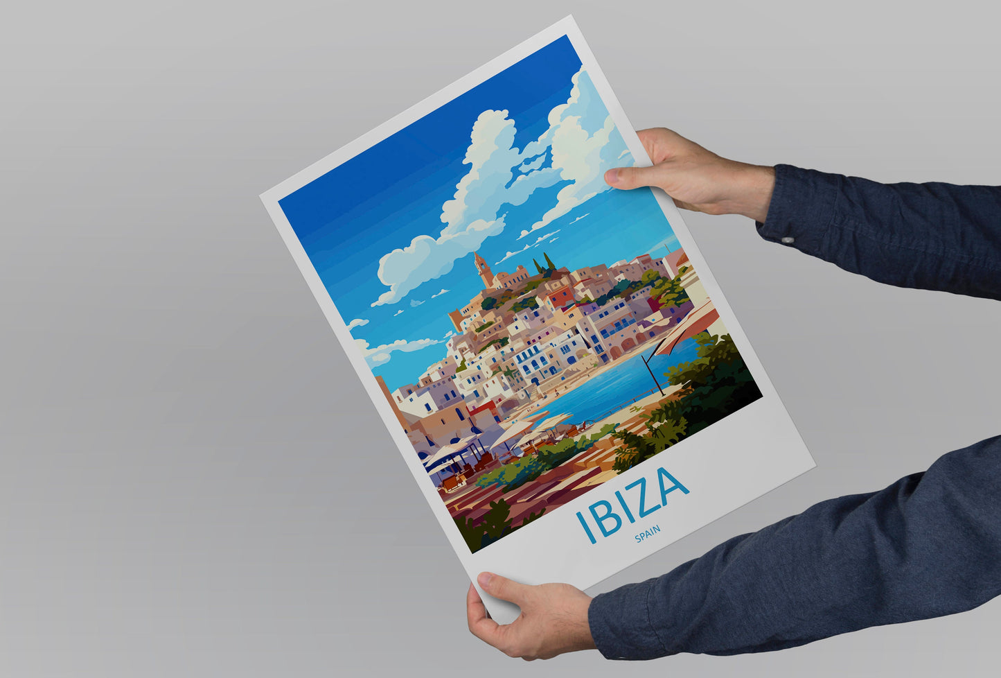 Ibiza Travel Print Wall Art Ibiza Wall Hanging Home Décor Ibiza Gift Art Lovers Spain Art Lover Gift Ibiza Wall Décor Ibiza Spain Print