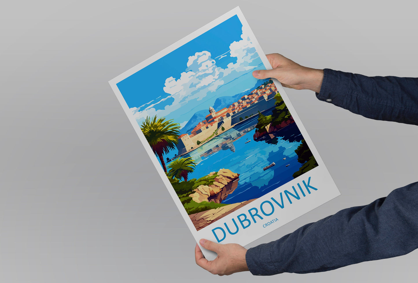 Dubrovnik Print Dubrovnik Home Decor Landscape Art Print Dubrovnik Wall Art for Croatia Enthusiast Gift Wall Hanging Dubrovnik Croatia Print