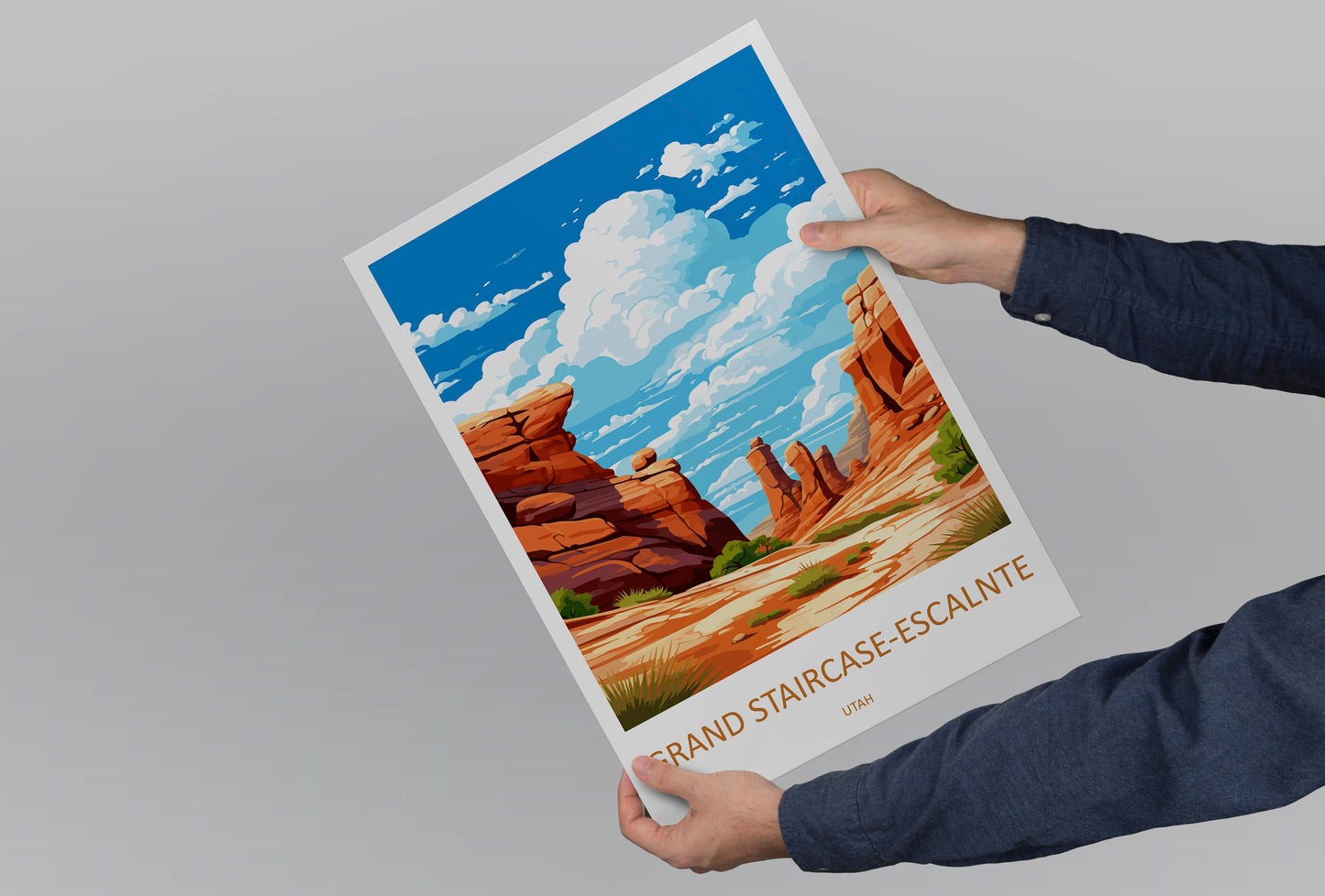Grand Staircase Travel Print Wall Art Grand Staircase Wall Hanging Home Decor Utah Art Gift Grand Staircase Lovers Desert Art