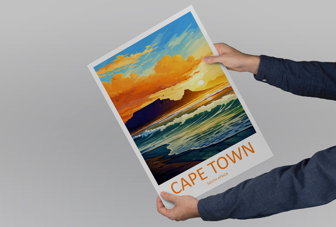 Cape Town Travel Print Wall Art Cape Town Wall Hanging Home Décor Cape Town Gift Art Lovers South Africa Art Print Cape Town Wall Décor Art