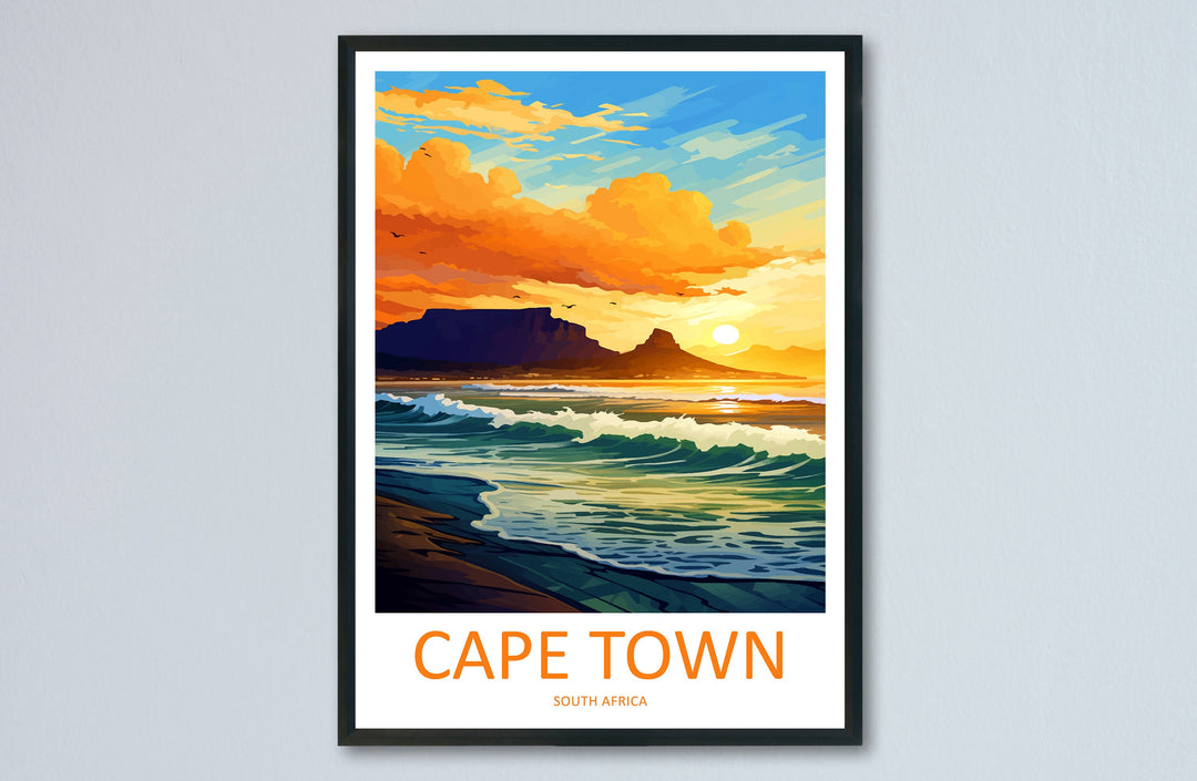 Cape Town Travel Print Wall Art Cape Town Wall Hanging Home Décor Cape Town Gift Art Lovers South Africa Art Print Cape Town Wall Décor Art