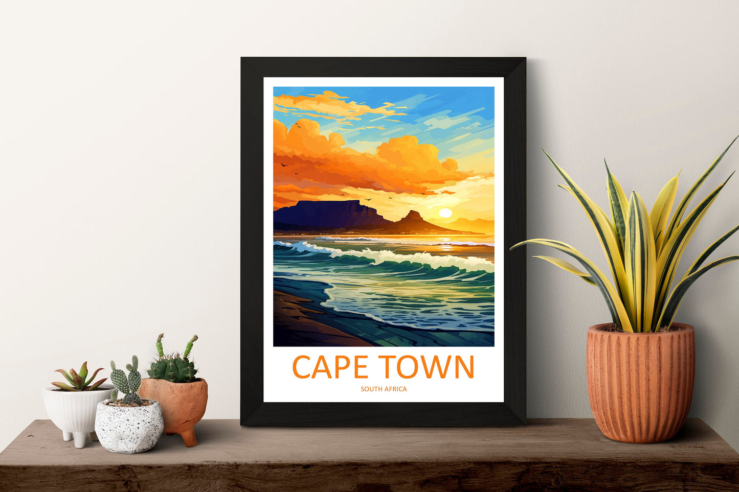 Cape Town Travel Print Wall Art Cape Town Wall Hanging Home Décor Cape Town Gift Art Lovers South Africa Art Print Cape Town Wall Décor Art