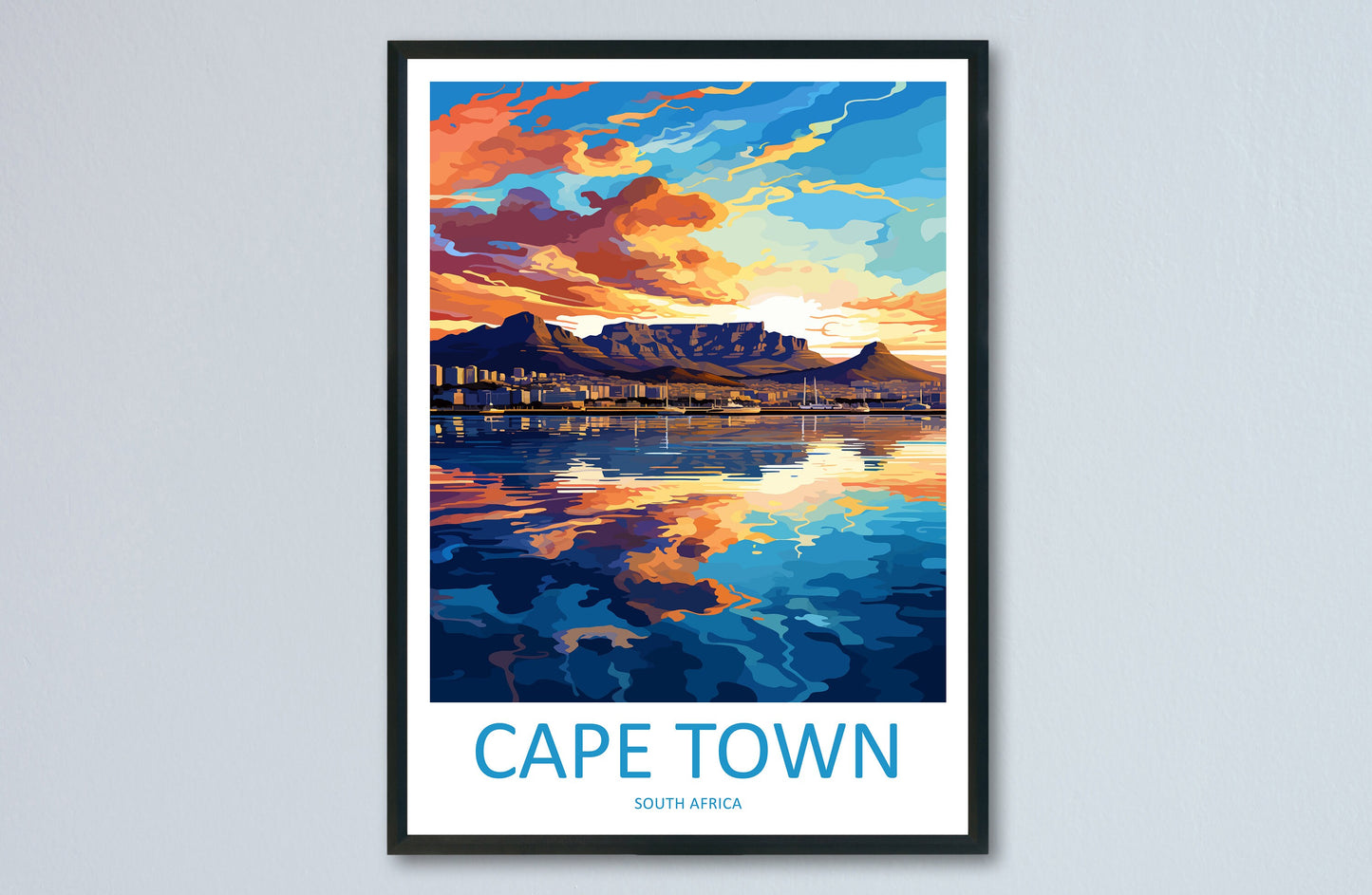 Cape Town Travel Print Wall Art Cape Town Wall Hanging Home Décor Cape Town Gift Art Lovers South Africa Art Print Cape Town Wall Décor Art