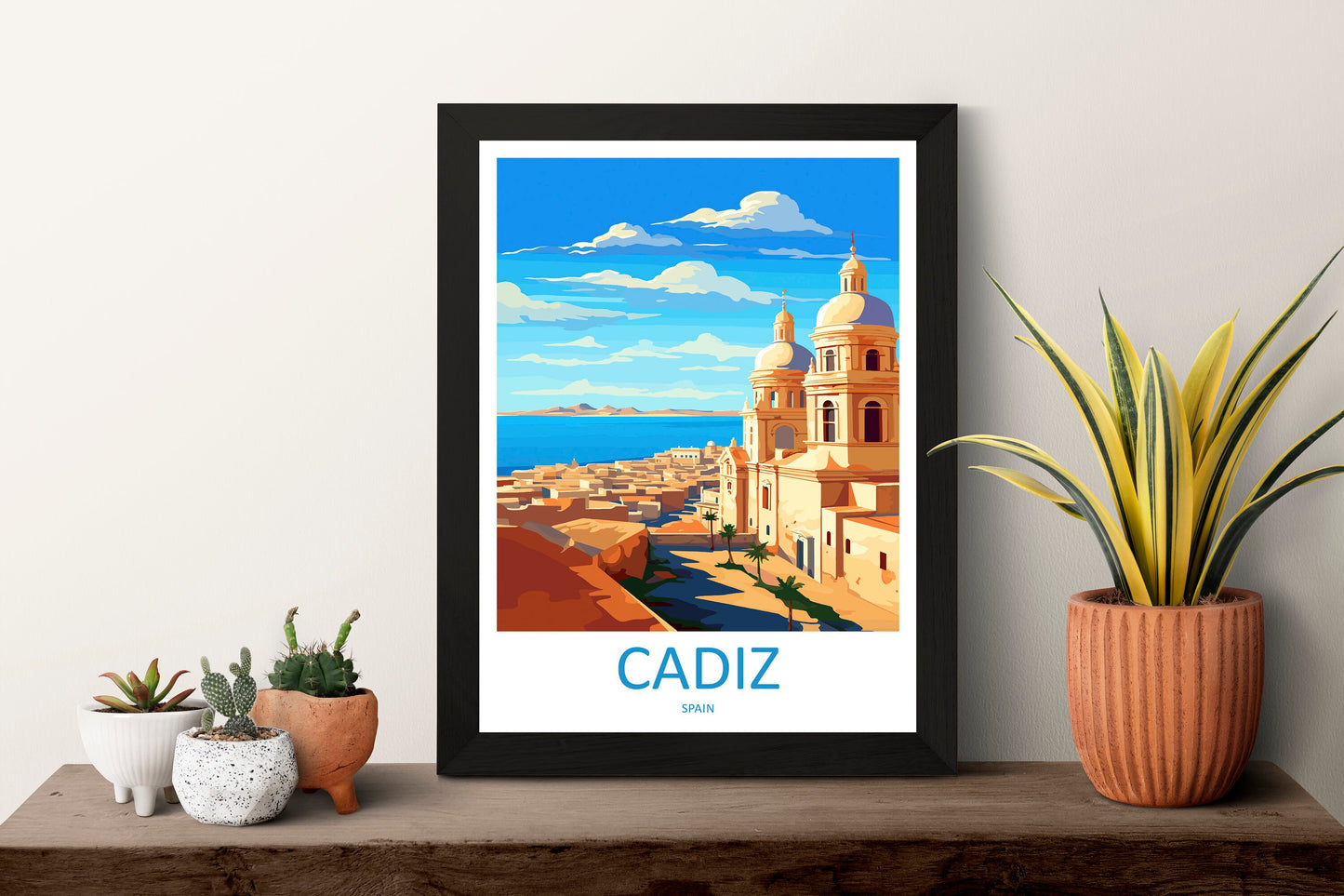 Cadiz Travel Print Wall Art Cadiz Wall Hanging Home Décor Cadiz Gift Art Lovers Spain Art Lover Gift Cadiz Wall Décor Cadiz Spain Poster Art