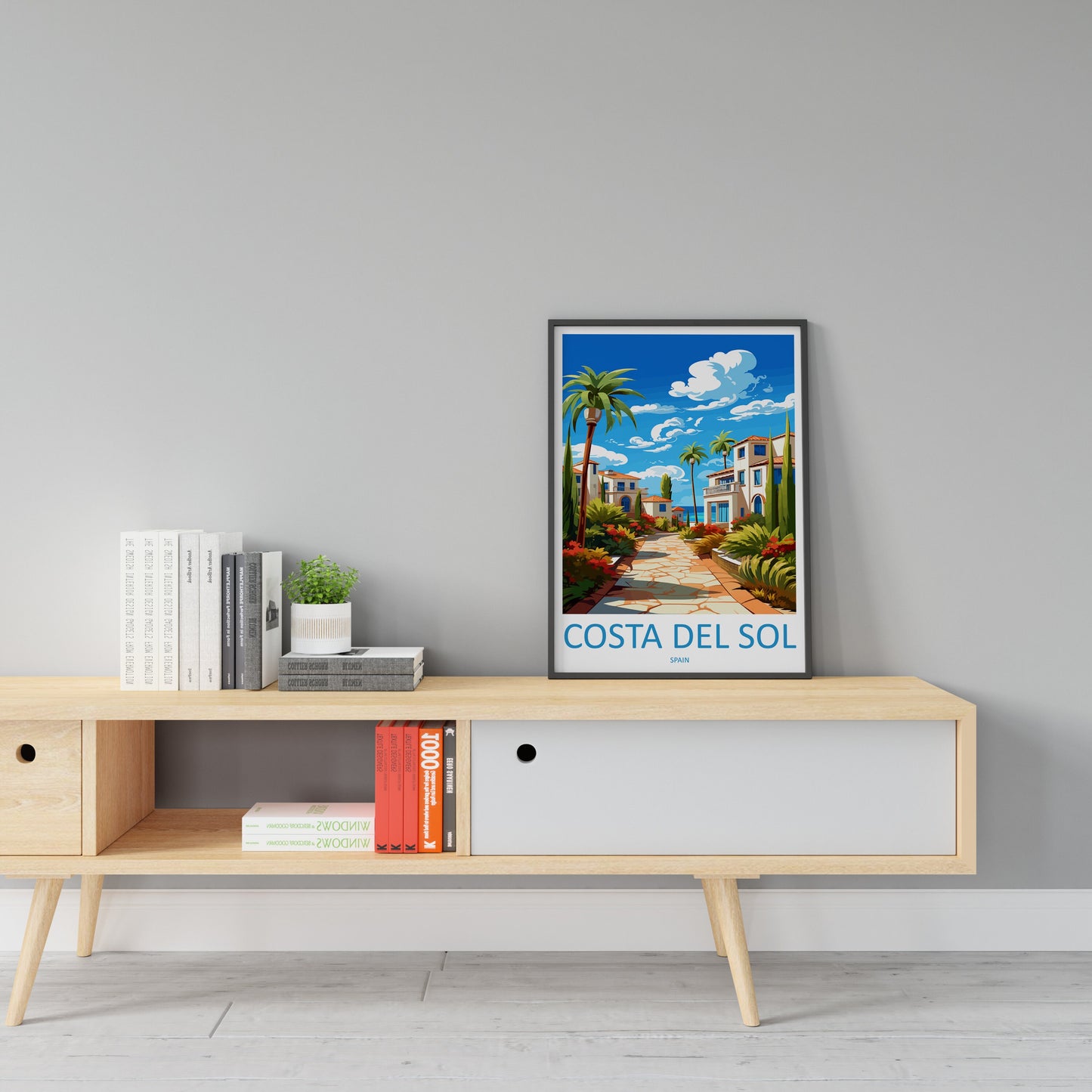 Costa Del Sol Travel Print Wall Art Costa Del Sol Wall Hanging Home Décor Costa Del Sol Gift Art Lovers Spain Art Lover Gift Art Print