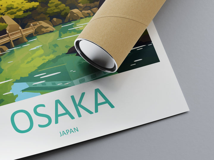 Osaka Travel Print Wall Art Osaka Wall Hanging Home Décor Osaka Gift Art Lovers Osaka Art Lover Gift Osaka Travel Gift Japan