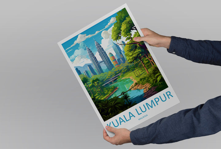 Kuala Lumpur Travel Print Wall Decor Kuala Lumpur Poster Kuala Lumpur Travel Print Art Kuala Lumpur Illustration Malaysia