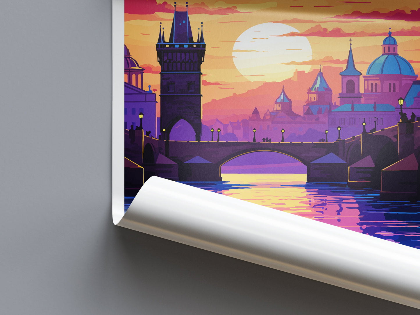 Prague Travel Print Wall Art Prague Wall Hanging Home Décor Prague Gift Art Lovers Czech Republic Art Lover Gift Prague Art Decor