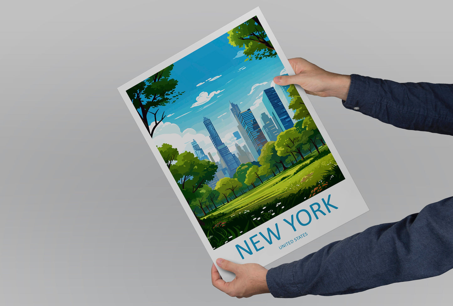 New York Travel Print Wall Art New York Wall Hanging Home Décor New York Gift Art Lovers New York State Art Gift Lover Print