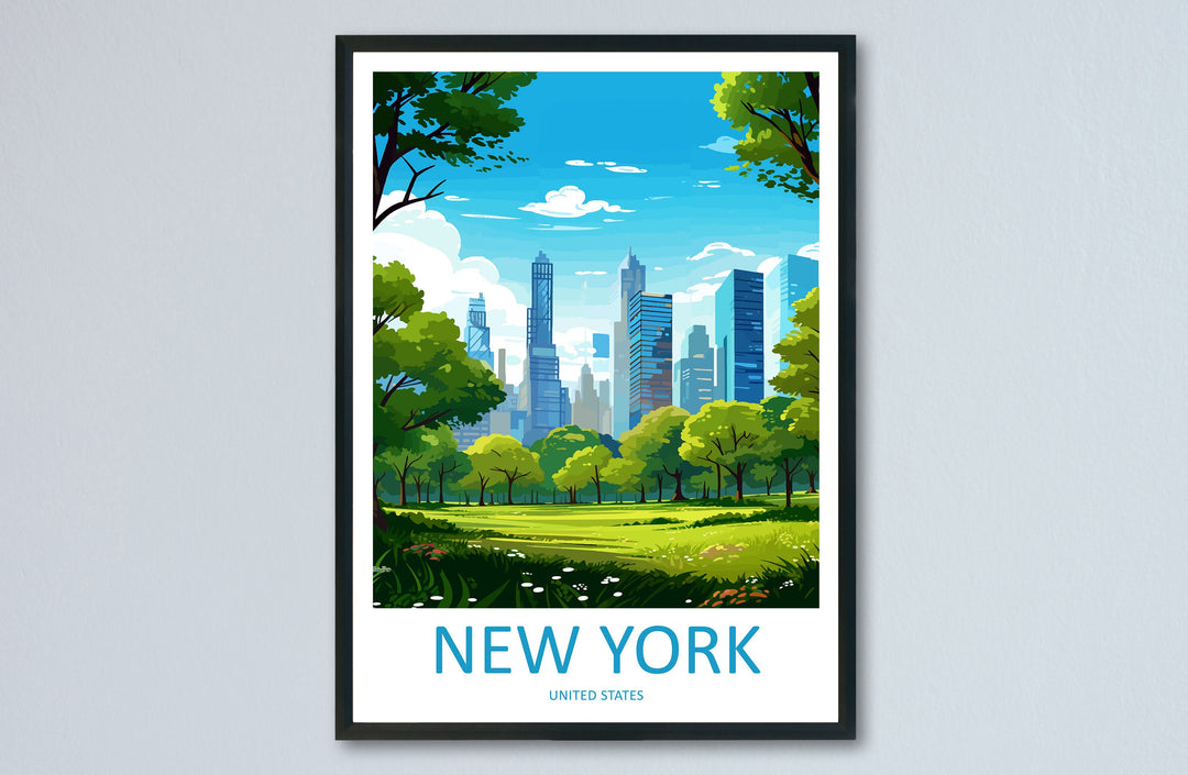 New York Travel Print Wall Art New York Wall Hanging Home Décor New York Gift Art Lovers New York State Art Gift Lover Print