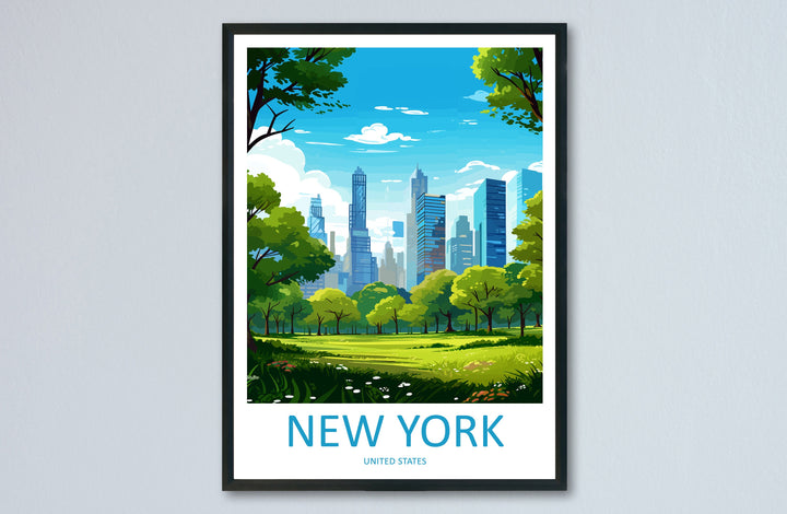 New York Travel Print Wall Art New York Wall Hanging Home Décor New York Gift Art Lovers New York State Art Gift Lover Print