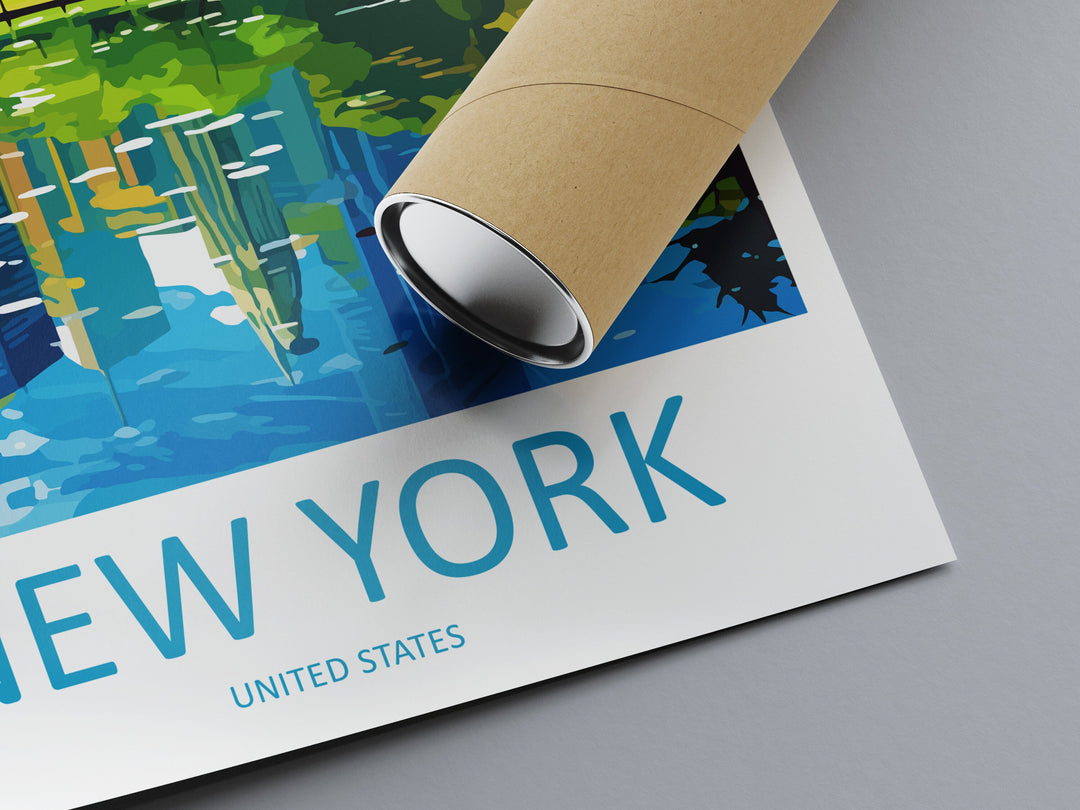 New York Travel Print Wall Art New York Wall Hanging Home Décor New York Gift Art Lovers New York State Art Gift Lover Print