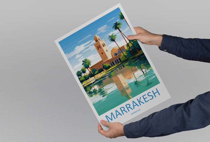 Marrakesh Travel Print Wall Art Marrakesh Wall Hanging Home Décor Marrakesh Gift Art Lovers Morocco Art Lover Gift Wall Art Morocco Art