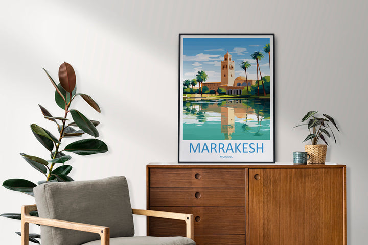 Marrakesh Travel Print Wall Art Marrakesh Wall Hanging Home Décor Marrakesh Gift Art Lovers Morocco Art Lover Gift Wall Art Morocco Art