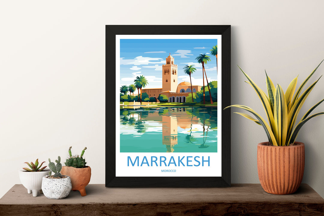 Marrakesh Travel Print Wall Art Marrakesh Wall Hanging Home Décor Marrakesh Gift Art Lovers Morocco Art Lover Gift Wall Art Morocco Art