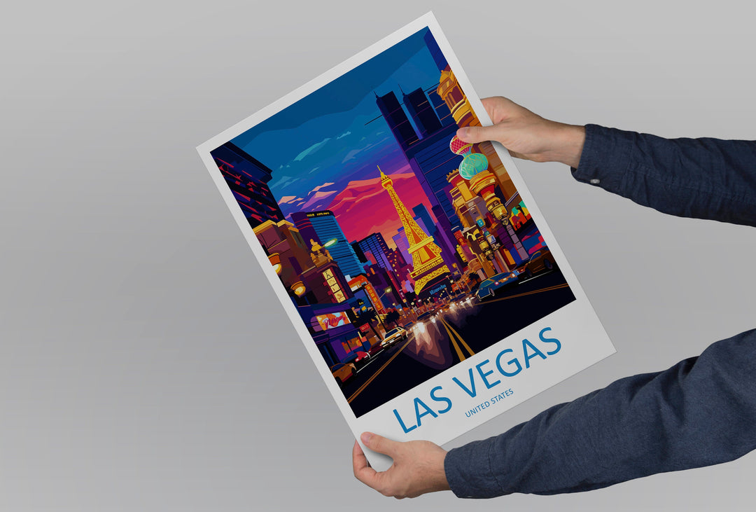 Las Vegas Travel Print Wall Art Las Vegas Wall Hanging Home Décor Las Vegas Gift Art Lovers Nevada Art Lover Gift Las Vegas Wall Décor