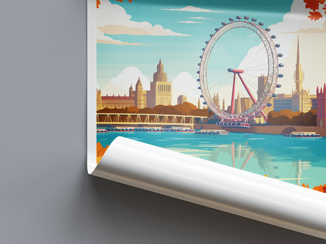 London Travel Print Wall Art London Wall Hanging Home Décor London Gift Art Lovers England Art Lover Gift London Travel Gift