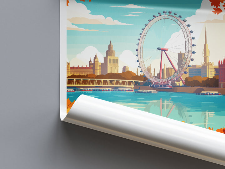 London Travel Print Wall Art London Wall Hanging Home Décor London Gift Art Lovers England Art Lover Gift London Travel Gift