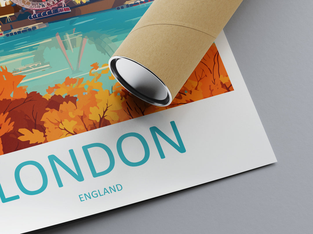 London Travel Print Wall Art London Wall Hanging Home Décor London Gift Art Lovers England Art Lover Gift London Travel Gift