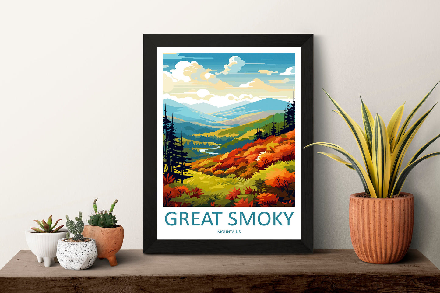 Great Smoky Mountains National Park Travel Print Wall Art Great Smoky Mountains National Park Wall Hanging Home Décor Great Smoky Mountains