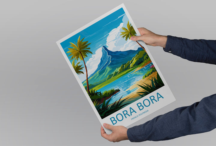 Bora Bora Travel Print Wall Art Bora Bora Wall Hanging Home Décor Bora Bora Gift Art Lovers French Polynesia Art Lover Gift Bora Bora Gift