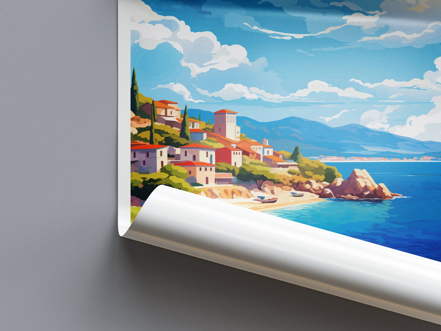 Saronic Islands Travel Print Wall Art Saronic Islands Greece Wall Hanging Home Decor Saronic Islands Gift Art Lovers Wall Art Print Greece