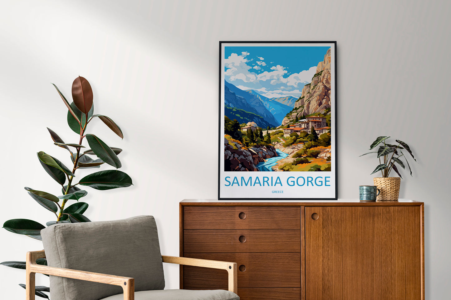 Samaria Gorge Travel Print Wall Art Samaria Gorge Wall Hanging Home Decor Samaria Gorge Gift Art Lovers Wall Art Print Samaria Gorge Art