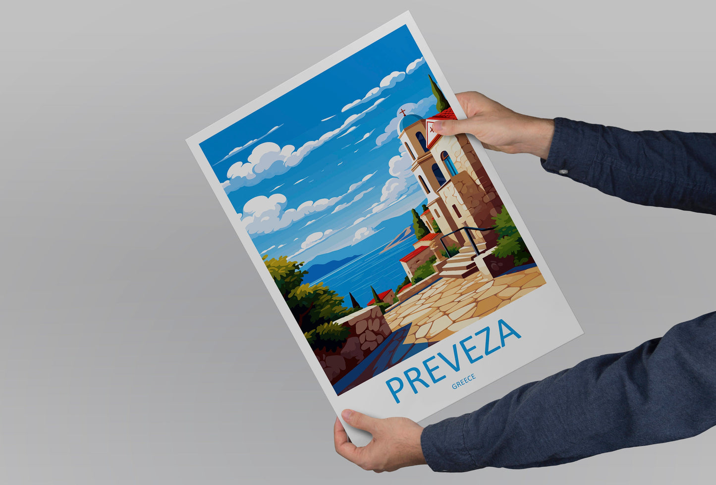 Preveza Travel Print Wall Art Preveza Wall Hanging Home Decoration Preveza Gift Art Lovers Wall Art Print Preveza Print
