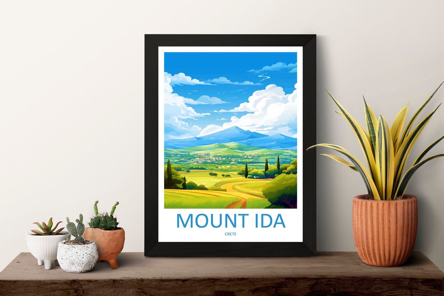 Mount Ida Travel Print Wall Art Mount Ida Wall Hanging Home Decor Mount Ida Gift Art Lovers Wall Art Print Mount Ida Greece